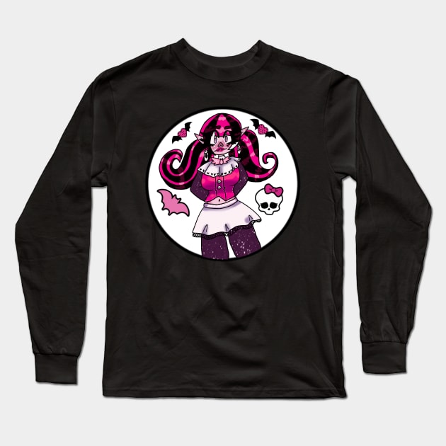 Draculaura Long Sleeve T-Shirt by Shard Art